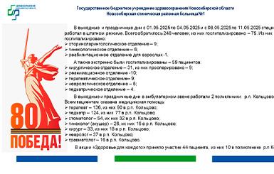 В штатном режиме в майские праздники работал стационар НКРБ № 1 ﻿