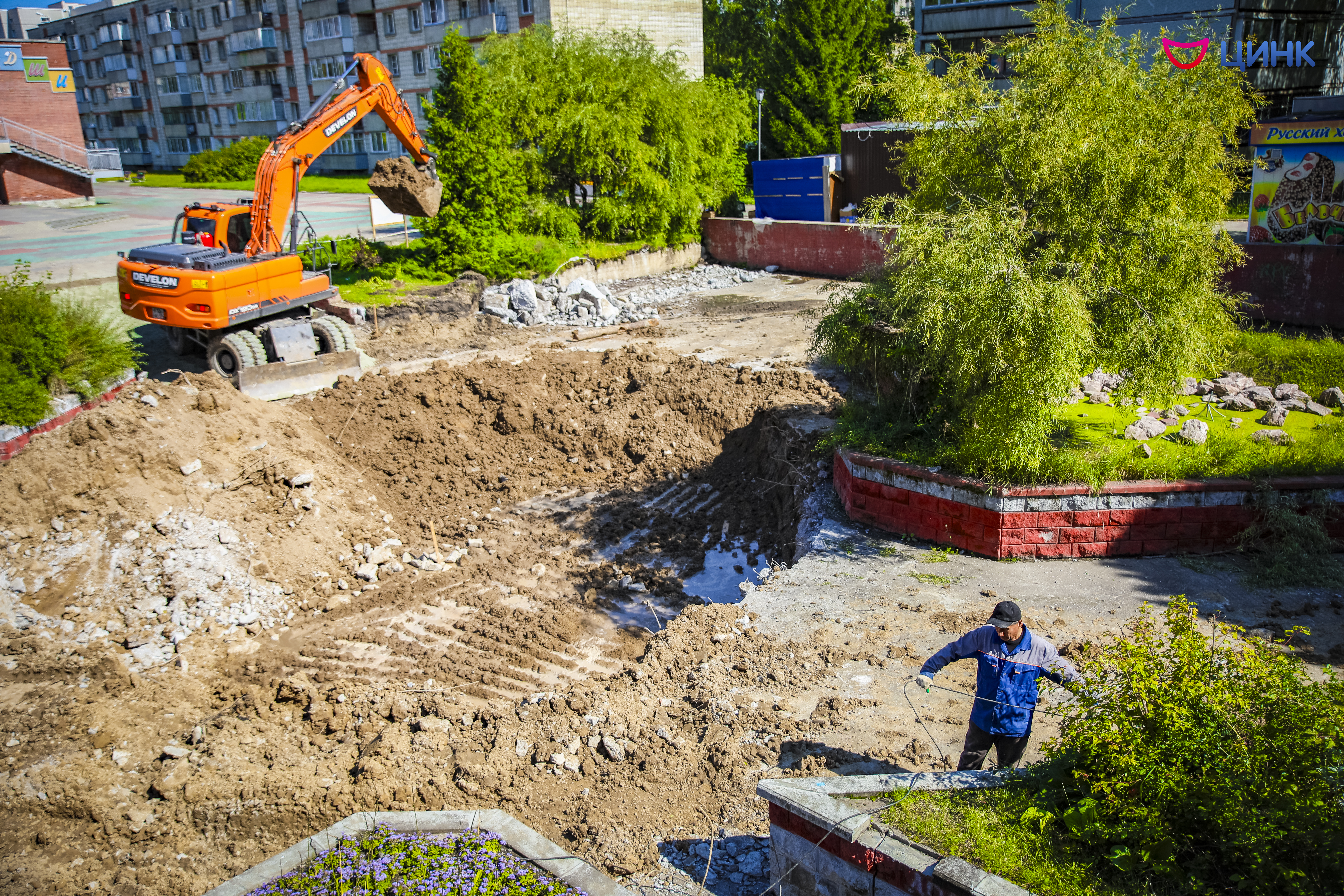 В Кольцово продолжается благоустройство общественных пространств