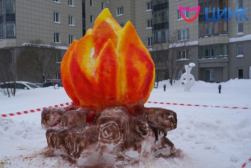В наукограде Кольцово в девятый раз проходит фестиваль снежных скульптур
