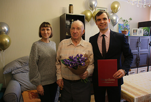 Ветерану ВОВ Михаилу Яковлевичу Ерофееву исполнилось 99 лет 