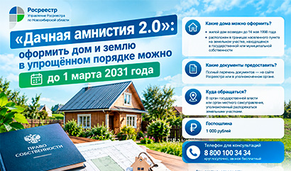 «Дачная амнистия 2.0»: оформить дом и землю в упрощенном порядке можно до 1 марта 2031 года «Дачная амнистия 2.0»: оформить дом и землю в упрощенном порядке можно до 1 марта 2031 года